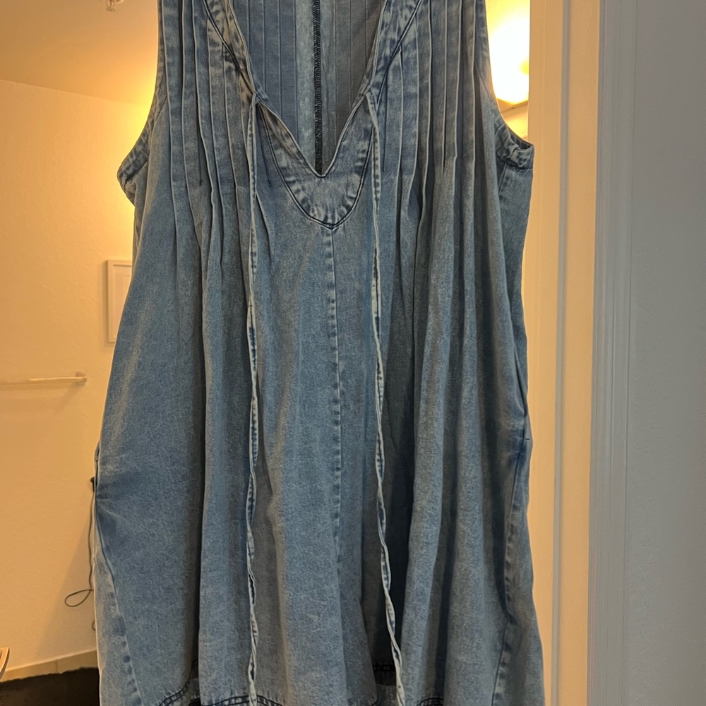 Sleeveless Denim Romper